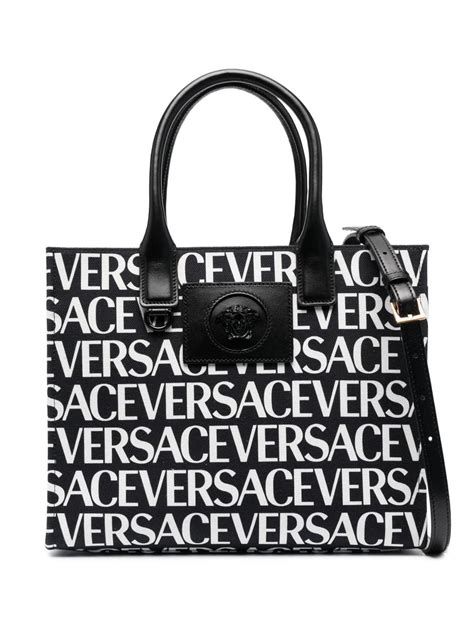 versace black tote bag.